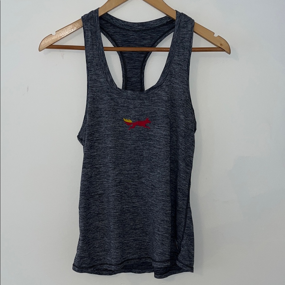Red Coyote Gray Running Racerback Tank